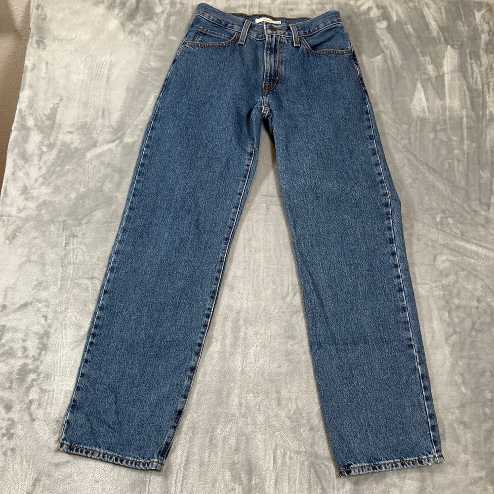 Levis 94 Baggy High Rise Straight Leg Jeans Medium Wash Blue W25 L31 A3510-0028